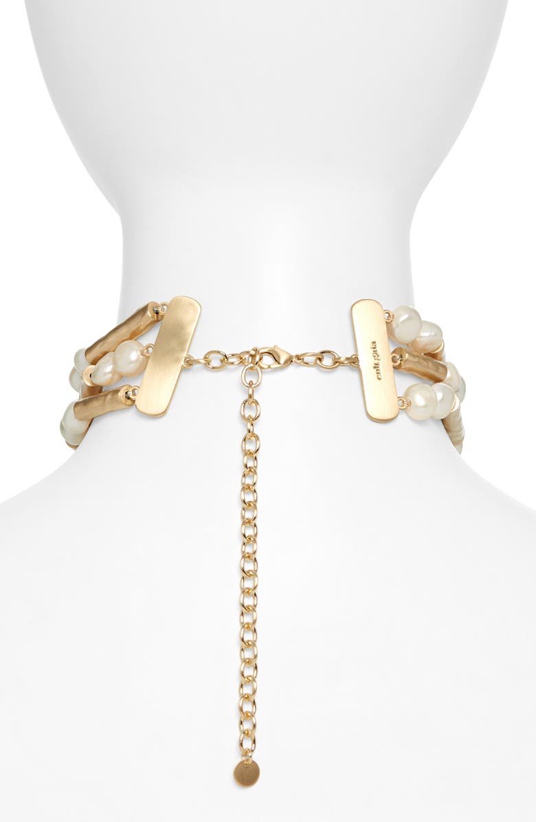 Cult Gaia Zabelle Baroque Pearl Choker, Alternate, color,