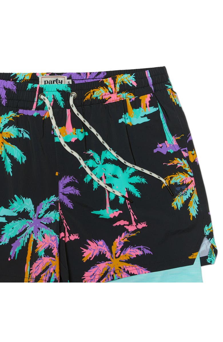 Party Pants Funky Palms Sport Swim Trunks, Alternate, color,