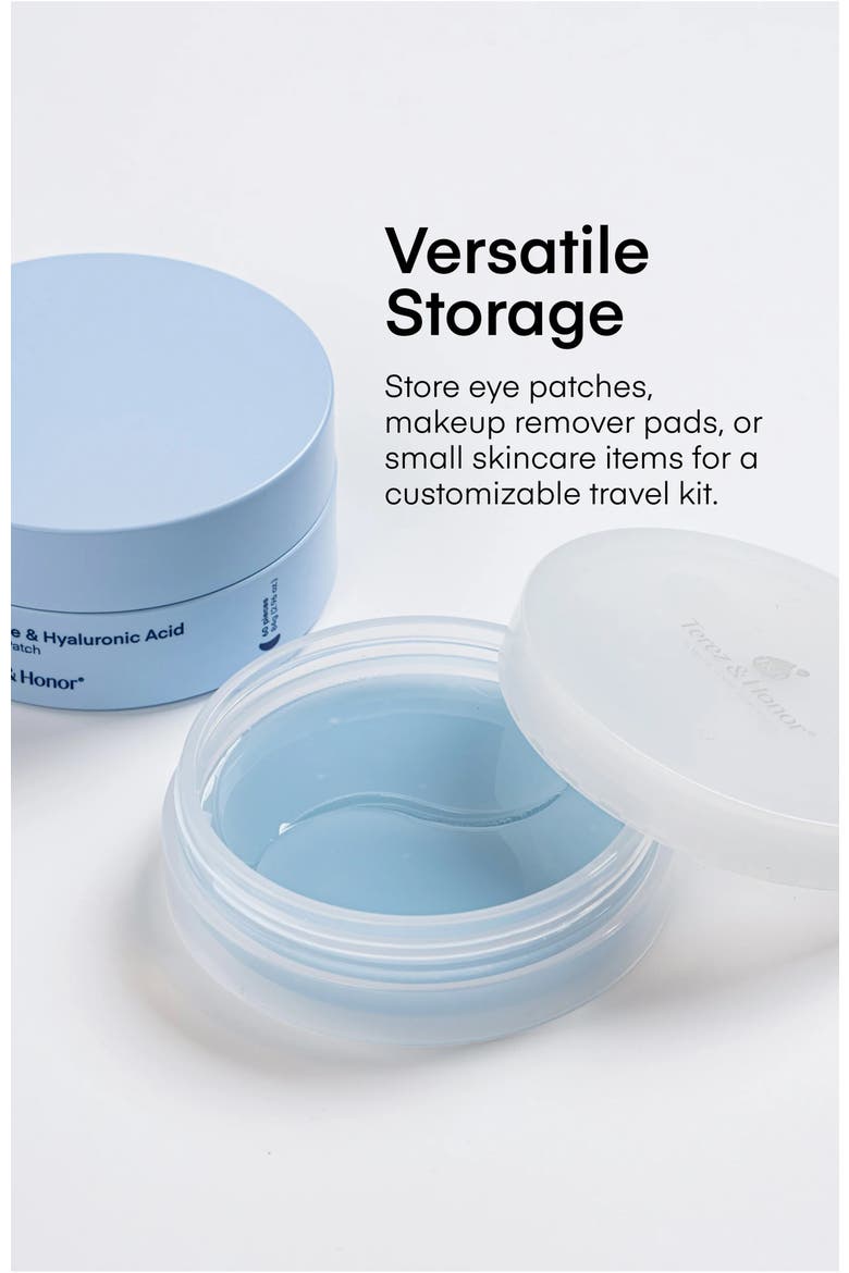 Small Travel Containers for Skincare, Alternate, color, Clear, White
