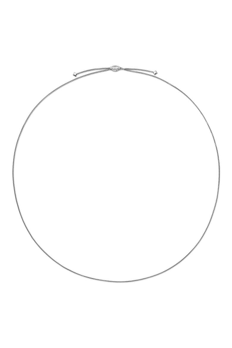 Box Chain Slider Necklace in Sterling Silver, 1.7mm, Alternate, color, SILVER