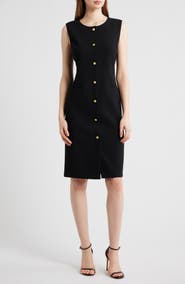 KOBI HALPERIN Briel Sleeveless Crepe Sheath Dress