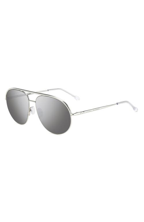 Isabel Marant The In Love Rectangle Sunglasses, 59mm In Palladium/silver Sp
