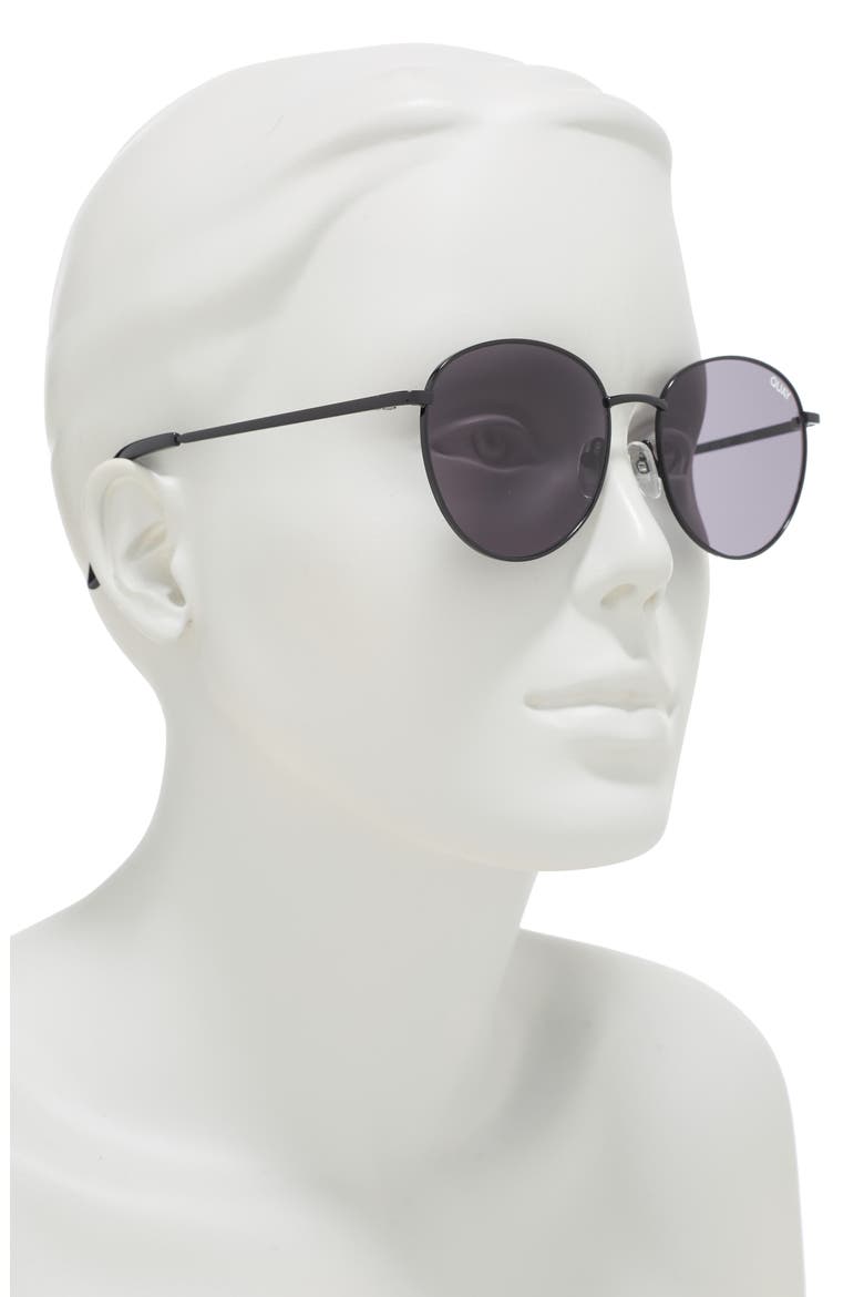 Australia 50mm Loop Me In Round Sunglasses, Alternate, color, BLACK