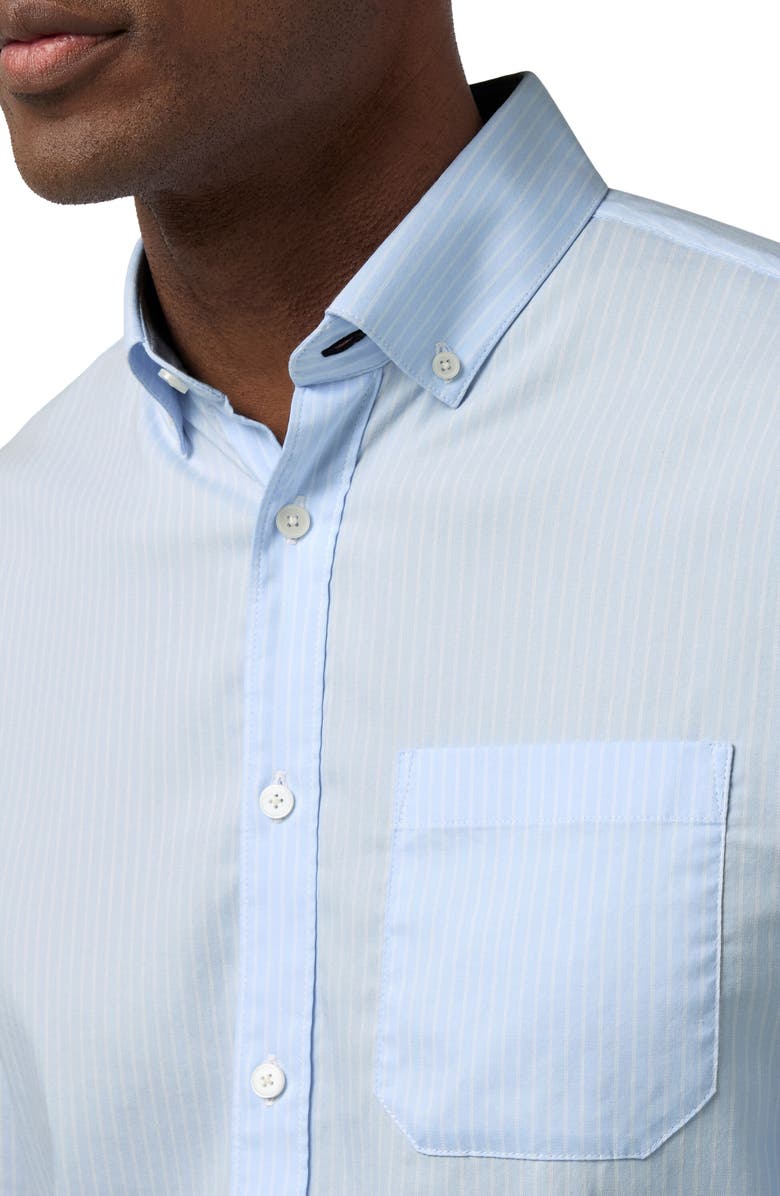 Mizzen+Main Kennedy Trim Fit Button-Down Shirt, Alternate, color, Cloud Blue Chalk Stripe