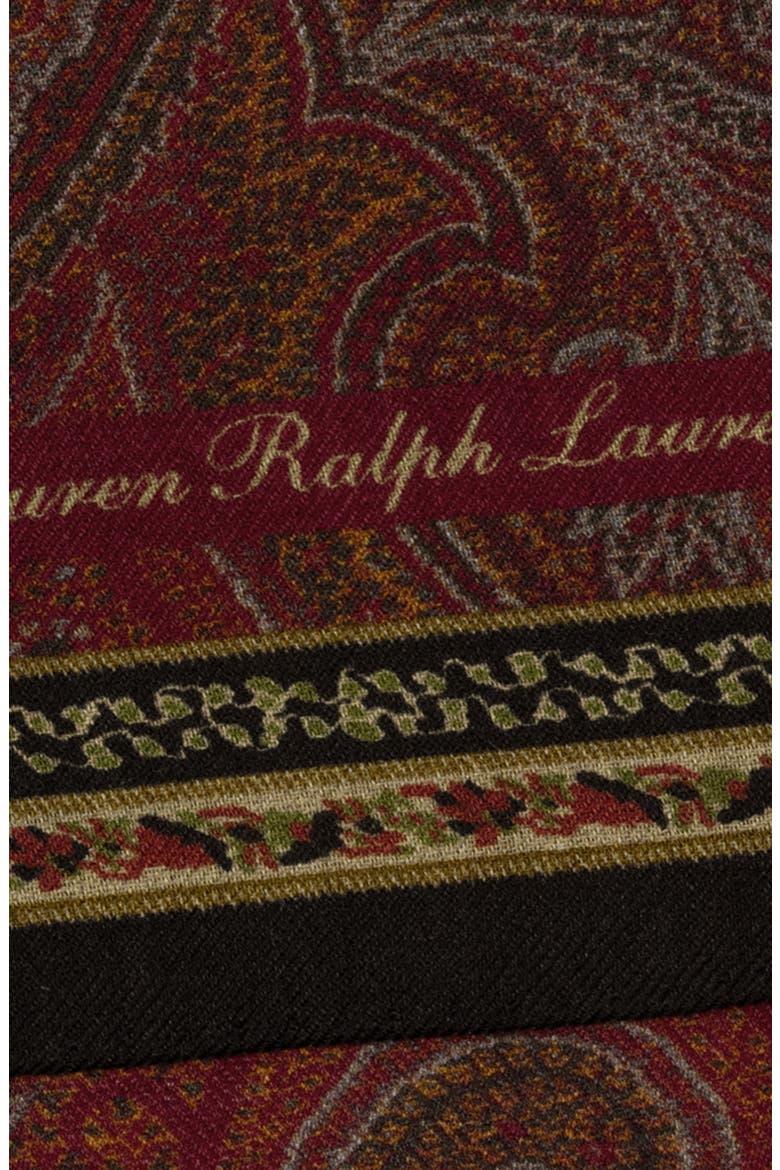 Paisley Wool Wrap, Alternate, color, RALPH RED