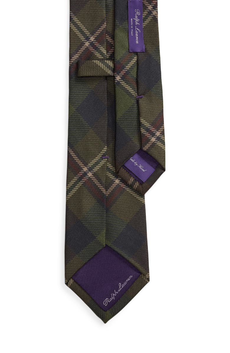 Ralph Lauren Purple Label Standard Plaid Silk Tie, Alternate, color, Moss Multi