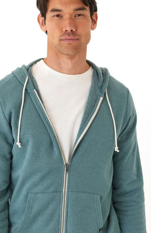 Threads 4 Thought Jordyn Mineral Wash Cotton Blend Fleece Zip Hoodie In Watercress