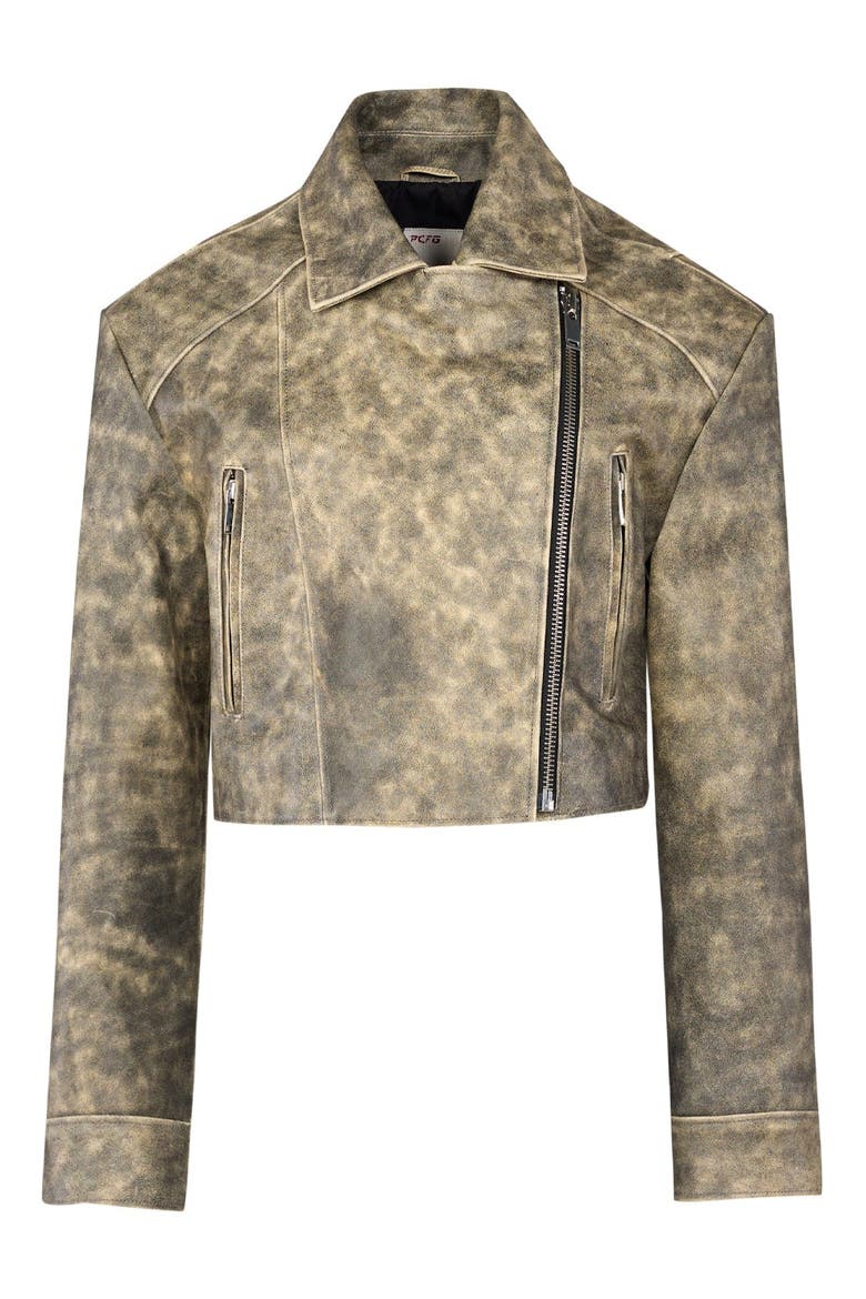 Your *Itch Wash Effect Leather Jacket, Alternate, color, grey