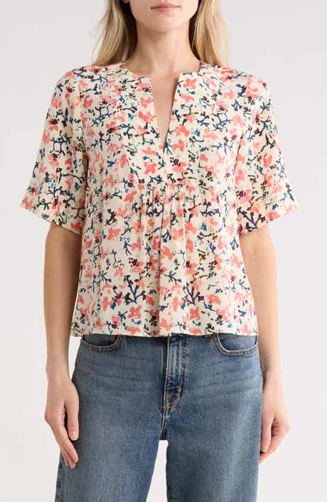Calla Short Sleeve Silk Top