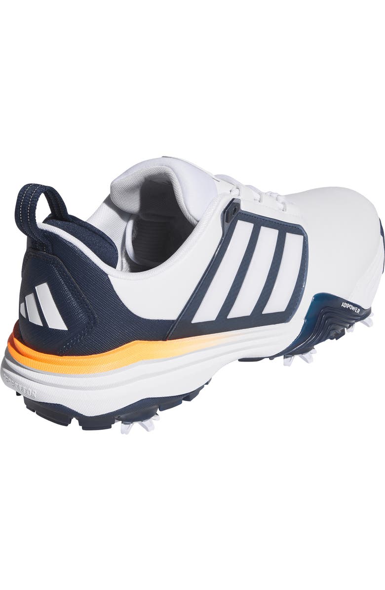 adidas Adipower 26 Waterproof Golf Shoe, Alternate, color, White/ Blue/ Orange