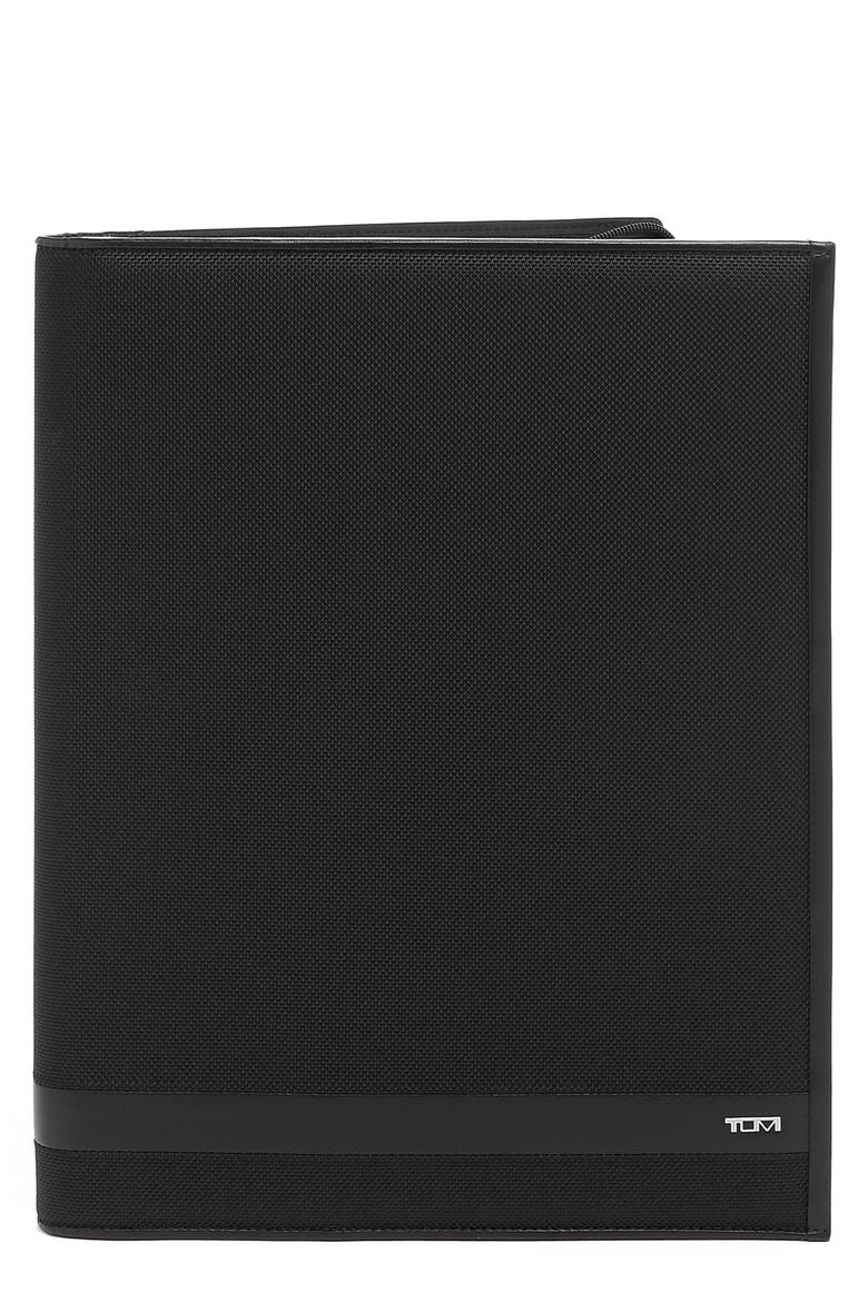 Zip Around Letter Pad, Main, color, BLACK