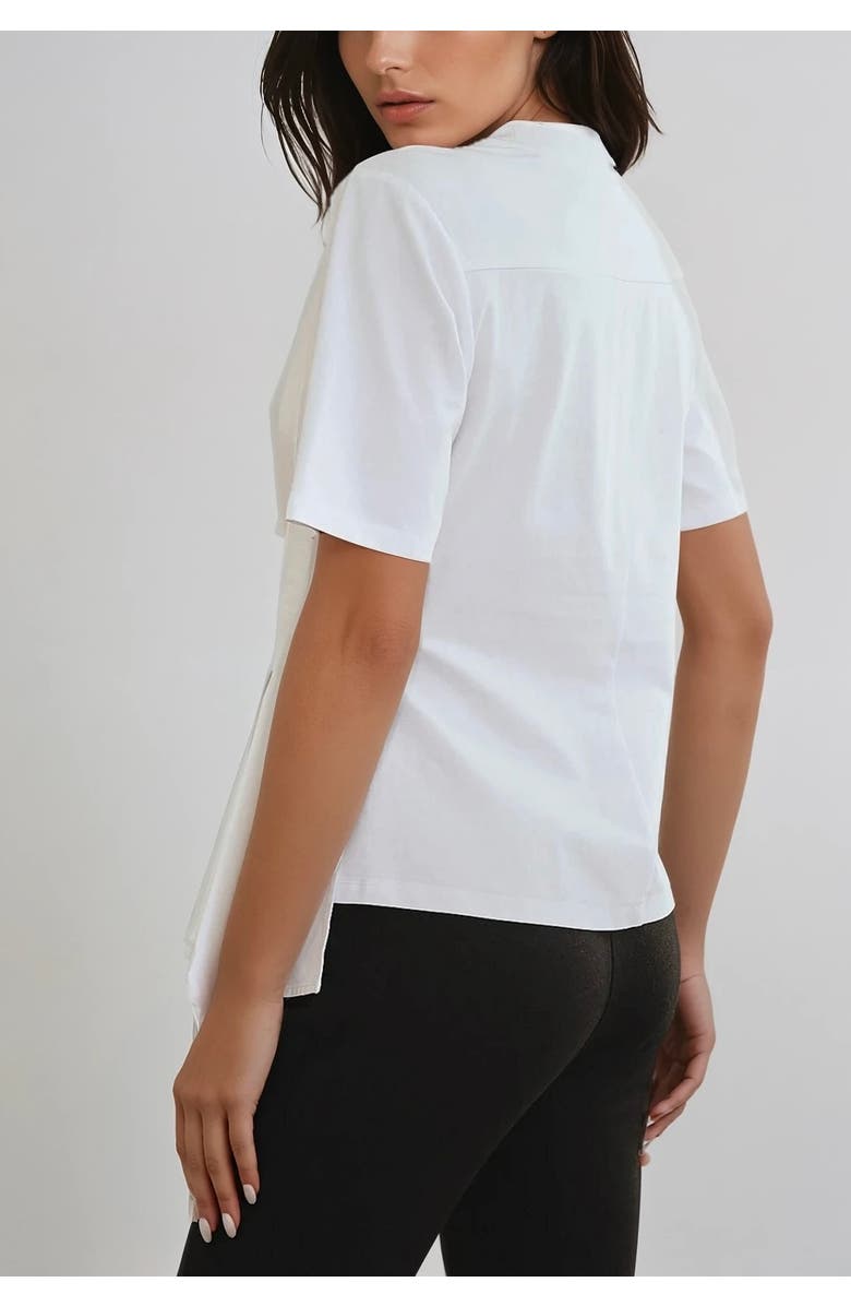 Sisterly Élise Asymmetric Drape Top, Alternate, color, White