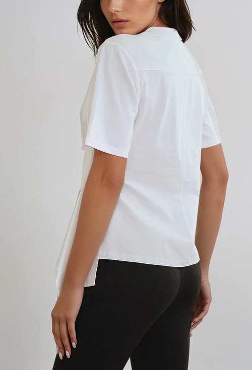 Sisterly Élise Asymmetric Drape Top In White