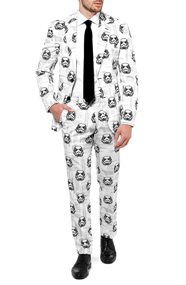 OppoSuits Stormtrooper Trim Fit Two-Piece Suit with Tie, Alternate, color, 