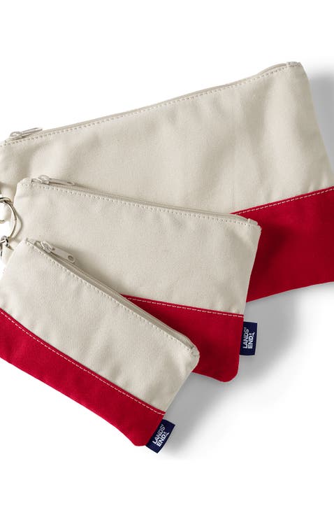 Zip Canvas Pouch 3 Pack