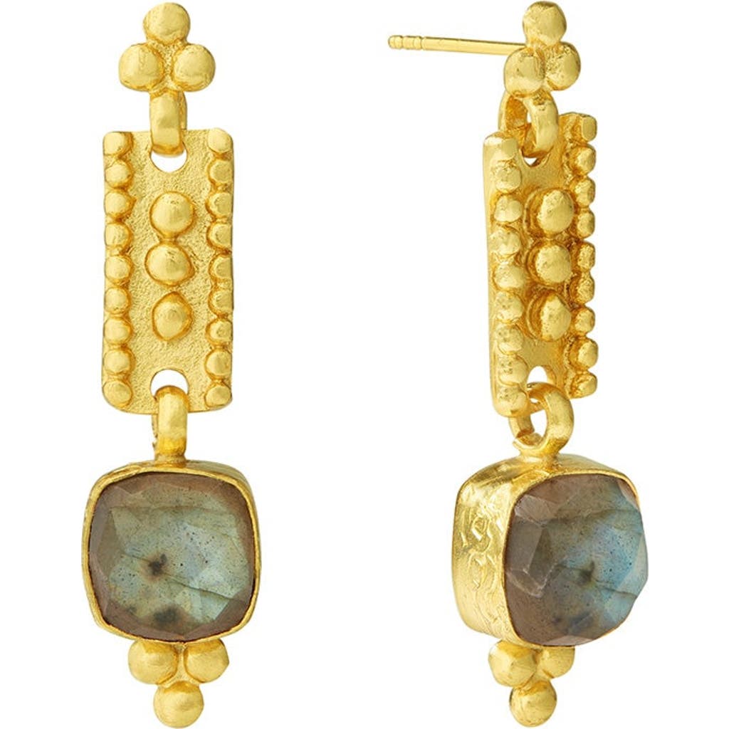 Ottoman Hands Shahrzad Labradorite Drop Earrings In Gold
