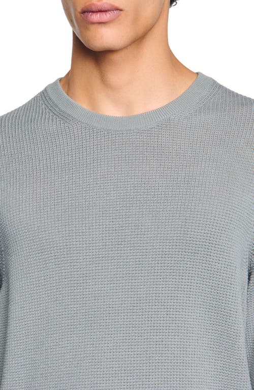 Sandro Textured Crewneck Sweater In Lime