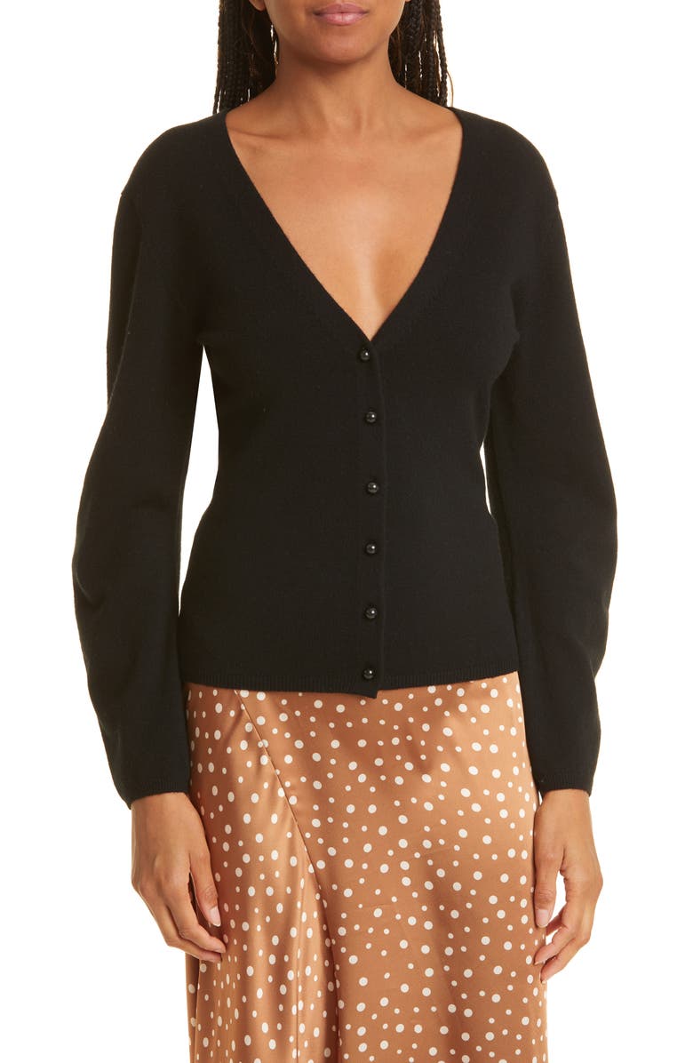 Vince Deep V-Neck Wool & Cashmere Cardigan, Main, color, 