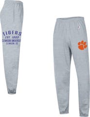 Champion Men's Champion Heather Gray Clemson Tigers Powerblend Banded Fleece Sweatpants