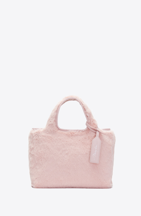Faux Fur Mini Market Tote