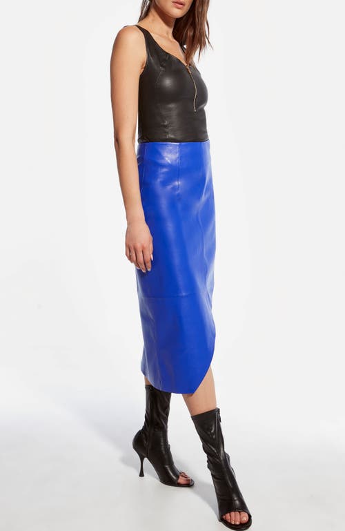 As By Df Poppy Stretch Leather Bodysuit In Black