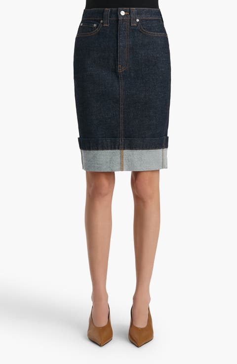 Kendra Denim Pencil Skirt