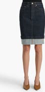 Khaite Kendra Denim Pencil Skirt