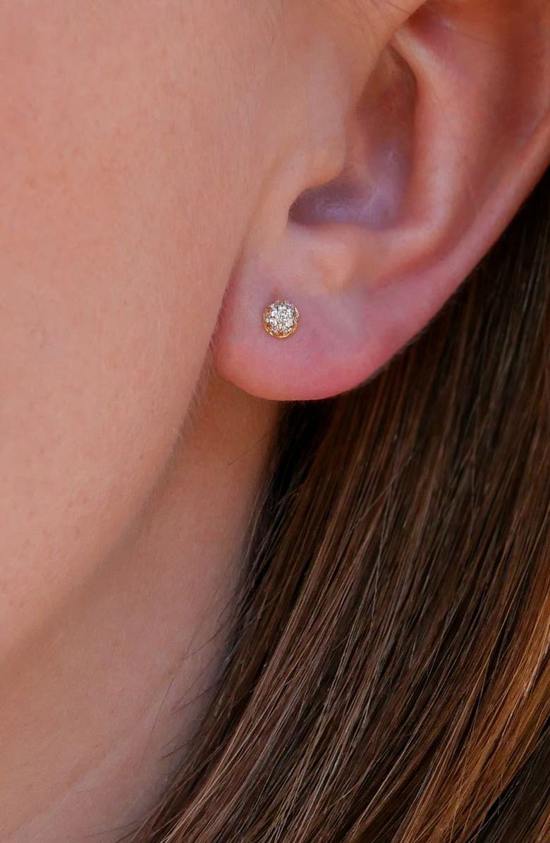 Sethi Couture Mini Pave Ball Stud Earrings, Alternate, color,