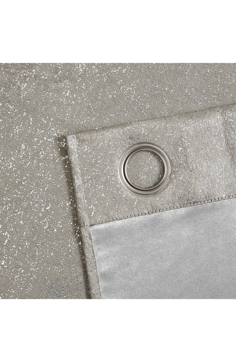 DAINTY HOME Artistic Set of 2 Metallic Textured Thermal Insulated Blackout Curtain Panels, Alternate, color, Sand