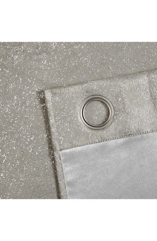 Dainty Home Artistic Set Of 2 Metallic Textured Thermal Insulated Blackout Curtain Panels In Gray
