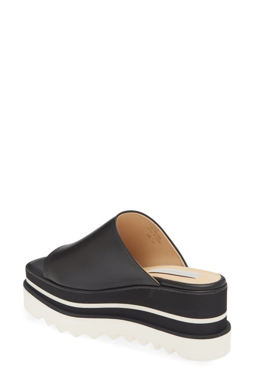 Stella Mccartney Sneak-elyse Platform Slide Sandal In 1000 - Black