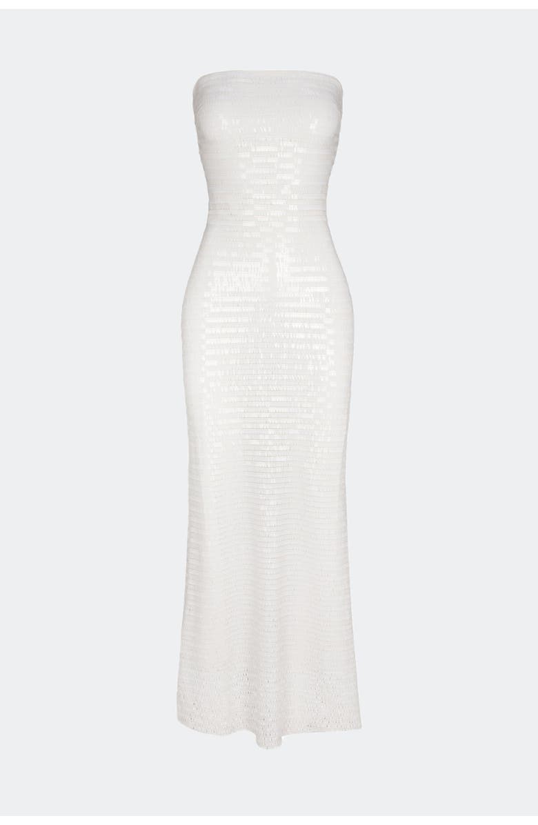 SIMONMILLER Sculpty Strapless Piano Sequin Dress, Alternate, color, Macadamia