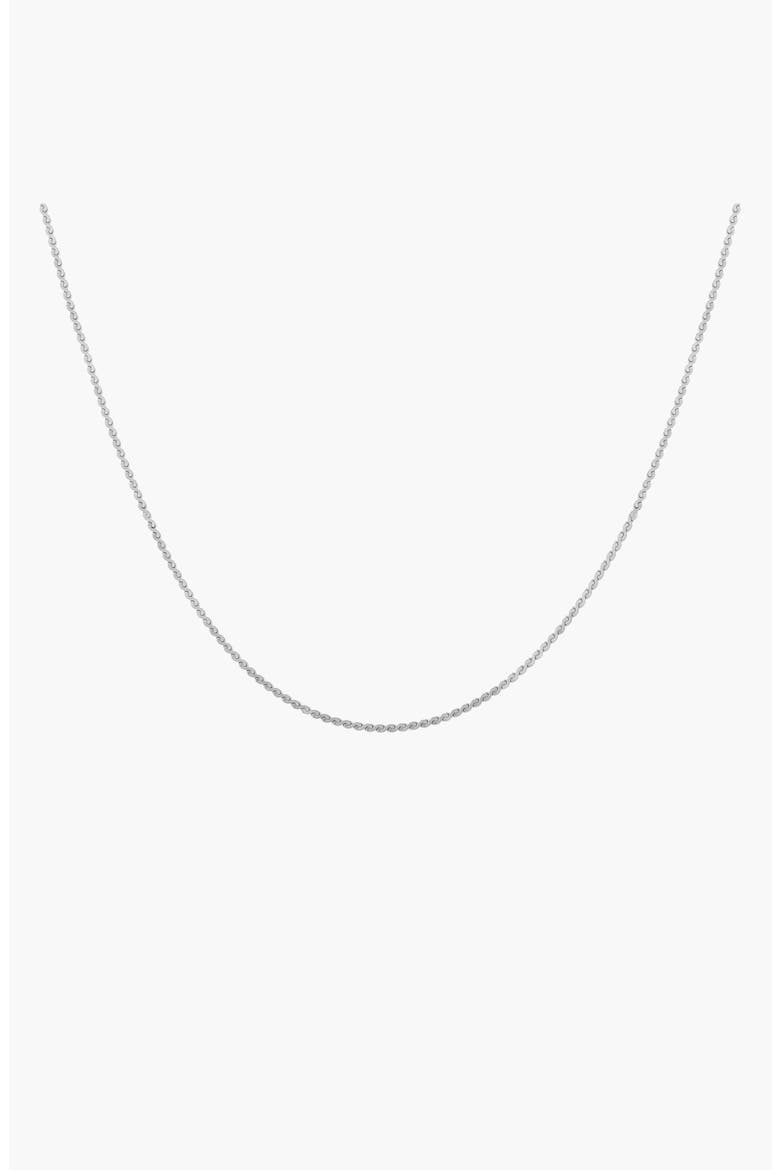 Wave Chain Necklace, Main, color, White