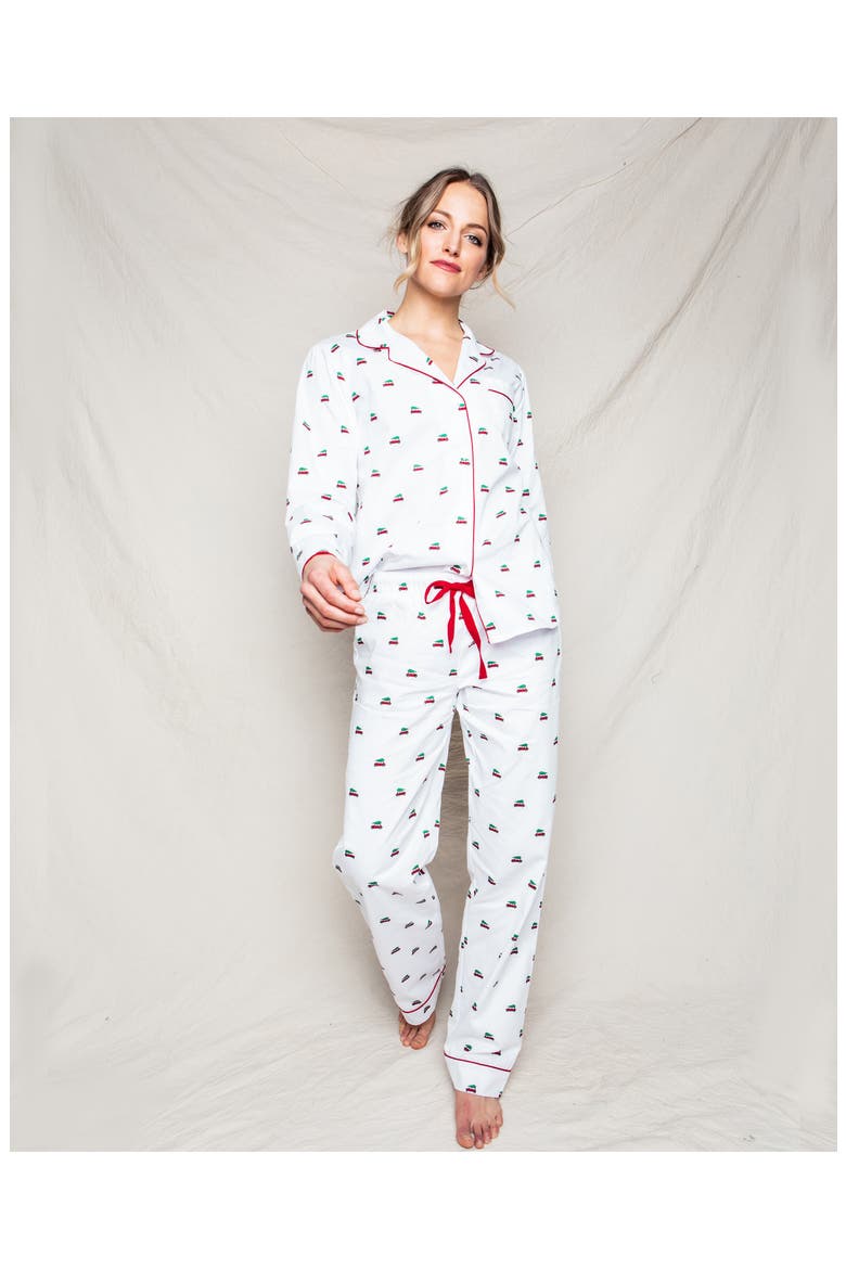Holiday Journey Cotton Pajamas, Alternate, color, WHITE