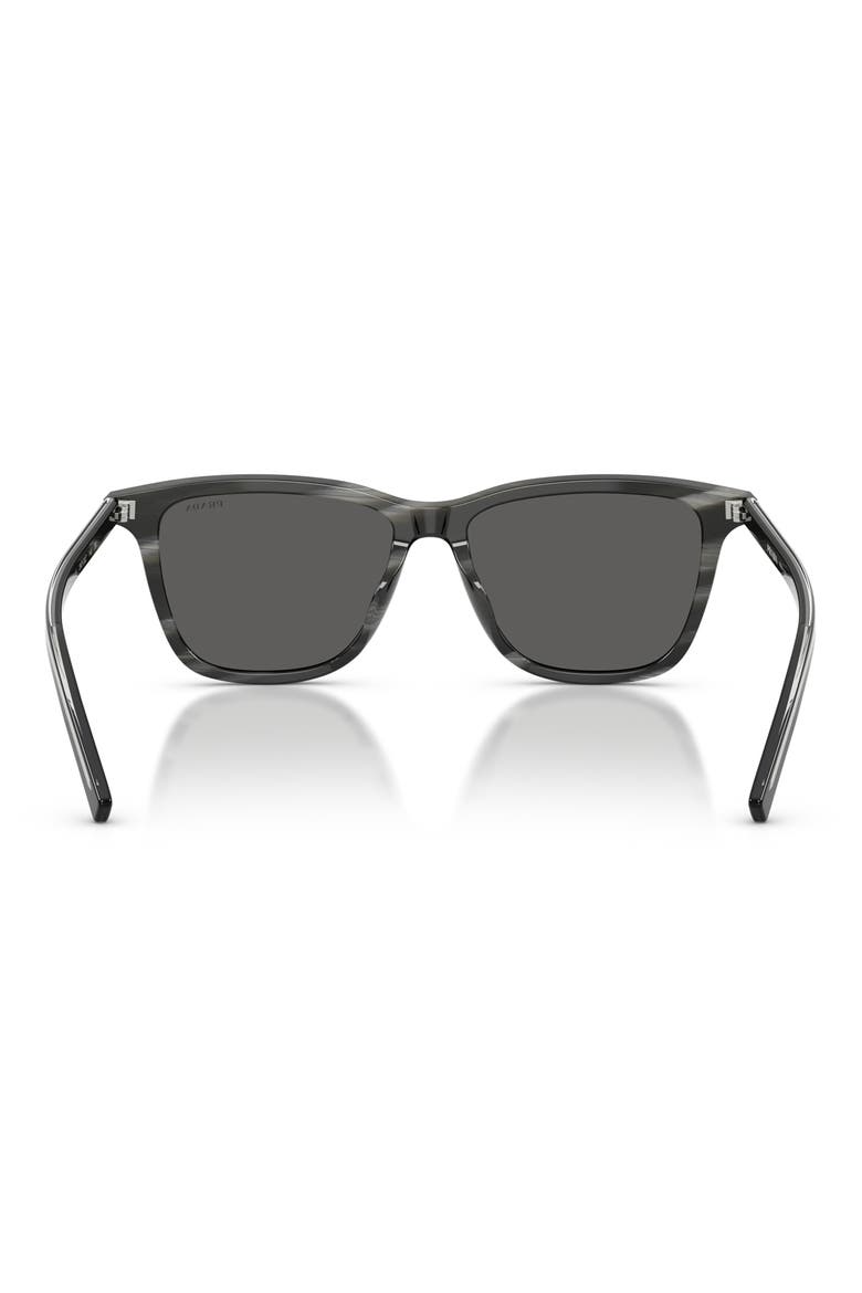 54mm Square Sunglasses, Alternate, color, BLACK / DARK GREY