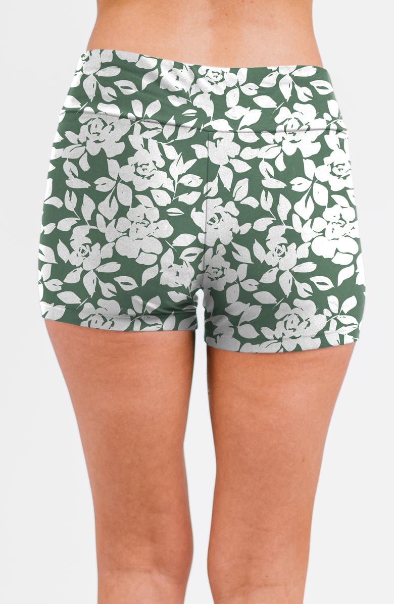 Calypsa Swim Shorts, Alternate, color, Sage Green Roses