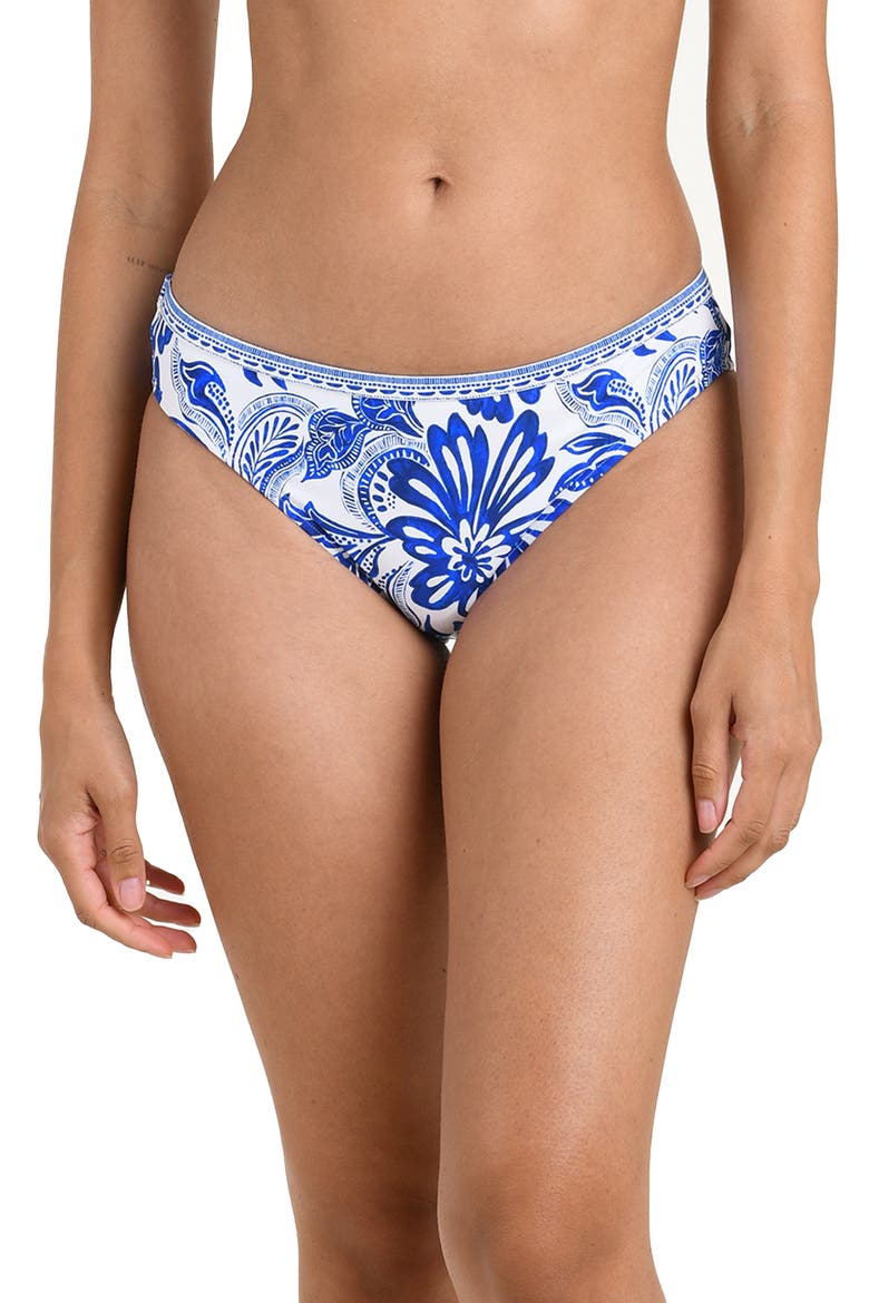 Botanical Brocade Bikini Bottoms, Main, color, LAPIS