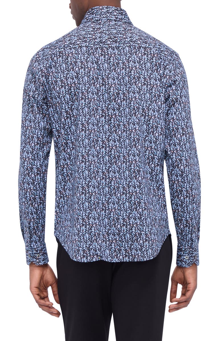 Bugatchi Devon OoohCotton<sup>®</sup> Button-Up Shirt, Alternate, color, Black