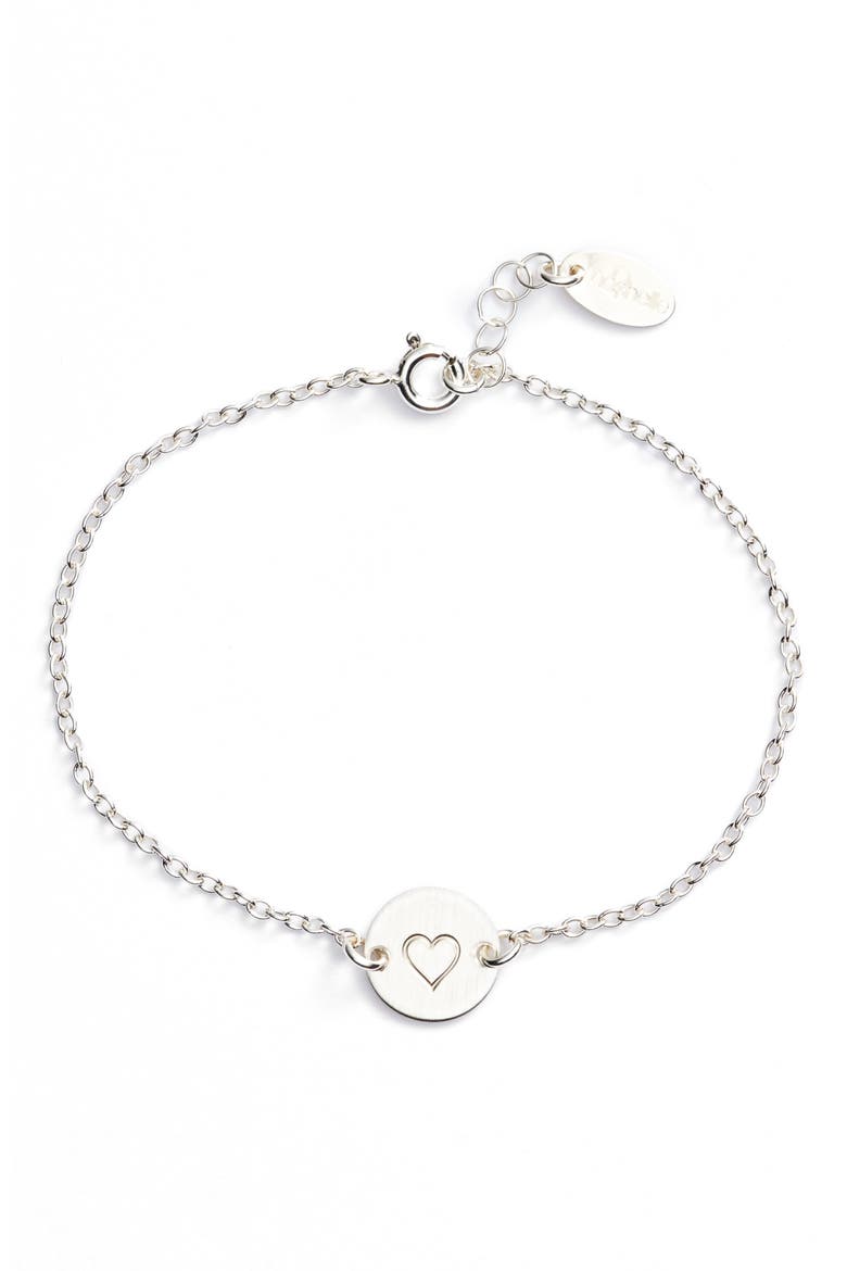 Mini Coin Bracelet, Main, color, SILVER