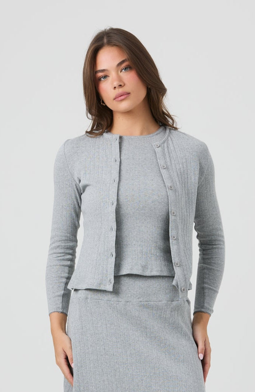 By Tess Collection Lexi Twinset In Gray