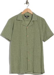 T.R. PREMIUM Modern Fit Textured Camp Shirt
