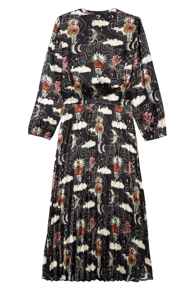 Kids' Pleated Dress, Alternate, color, BLACK