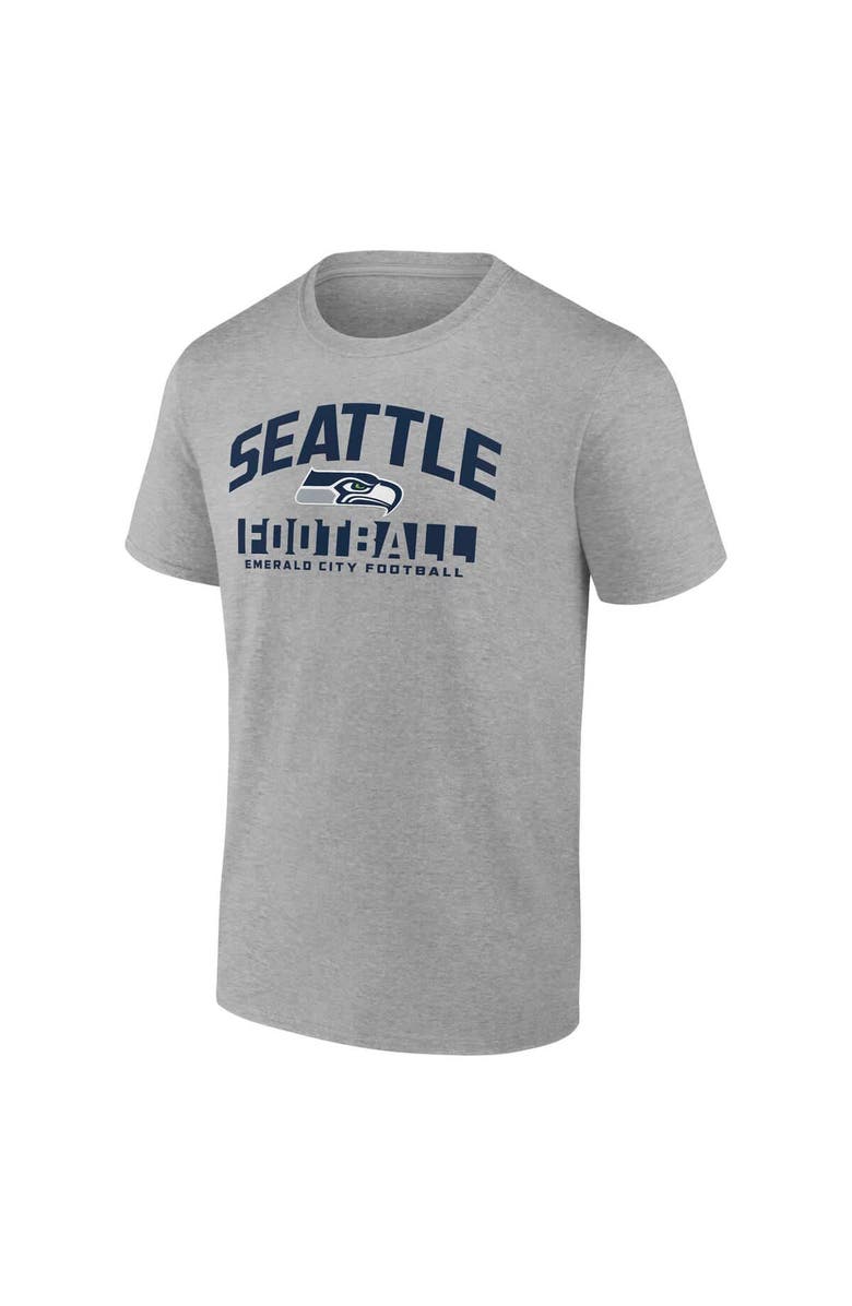 FANATICS Men's Fanatics Heather Gray Seattle Seahawks Screen Blocking T-Shirt, Alternate, color, 