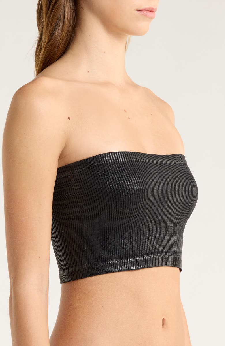Free People Amelia Foil Bandeau Top, Alternate, color, Black Combo