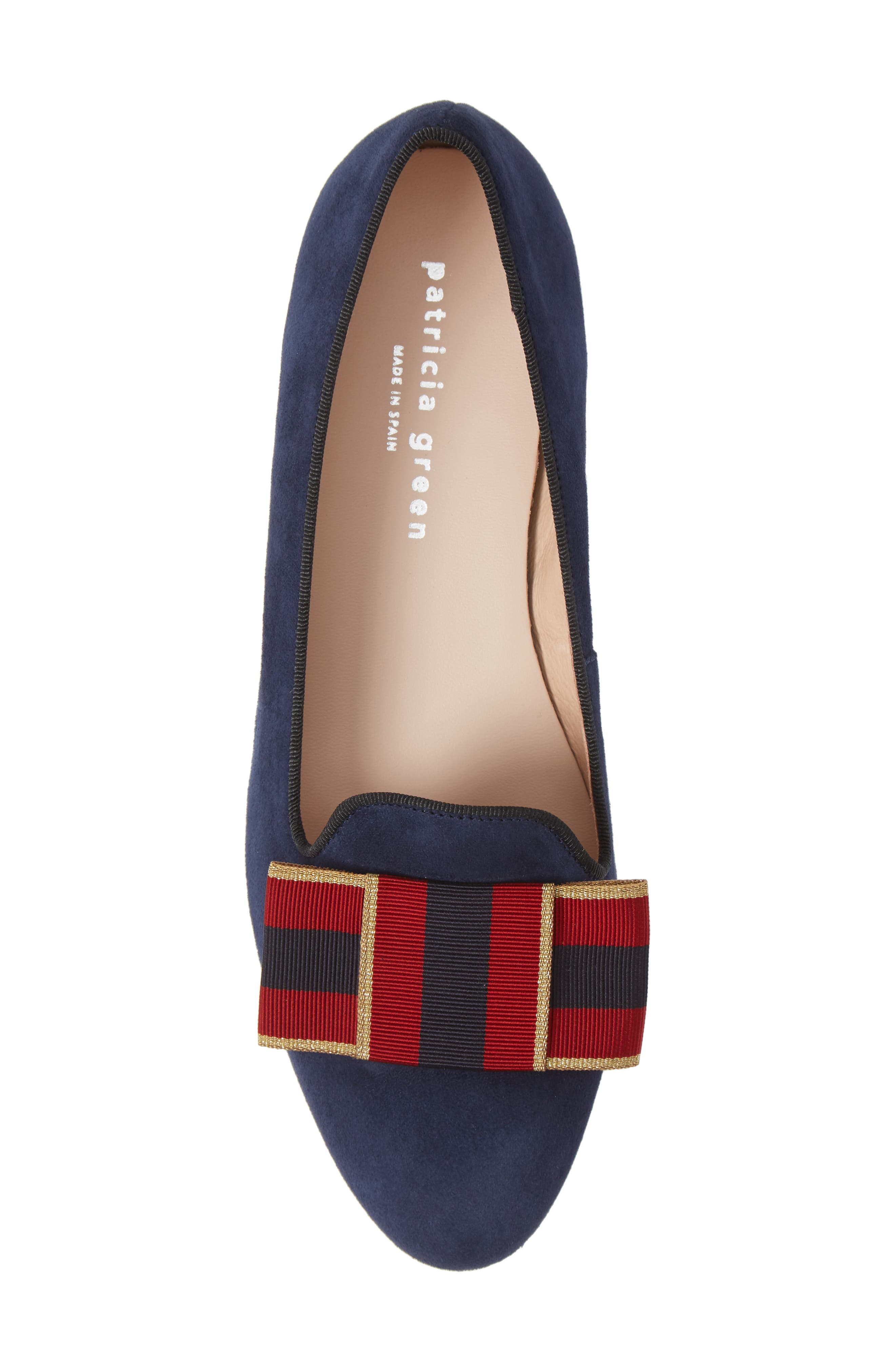 Avery Bow Loafer, Alternate, color, NAVY SUEDE