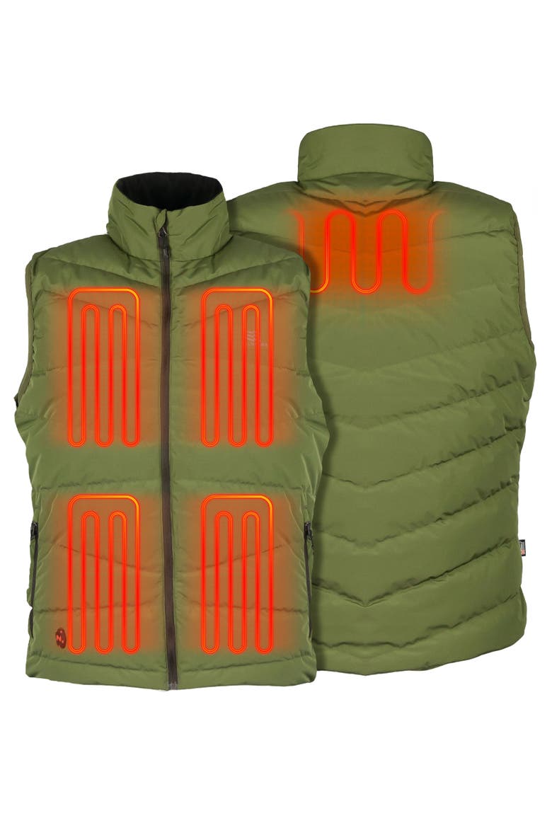Men's Mobile Warming Crest Heated Vest, Alternate, color, Olive Green