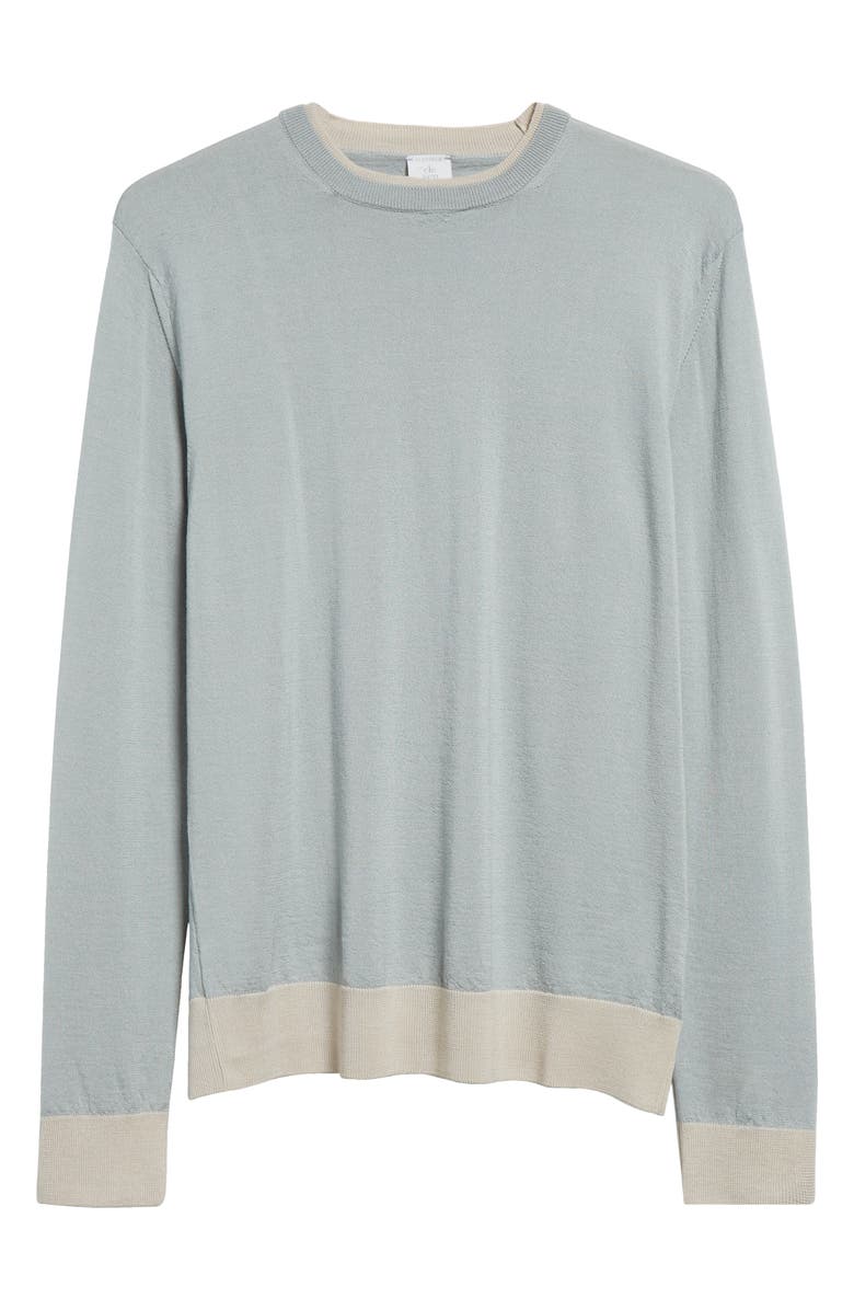 Eleventy Merino Wool & Silk Crewneck Sweater, Alternate, color, 