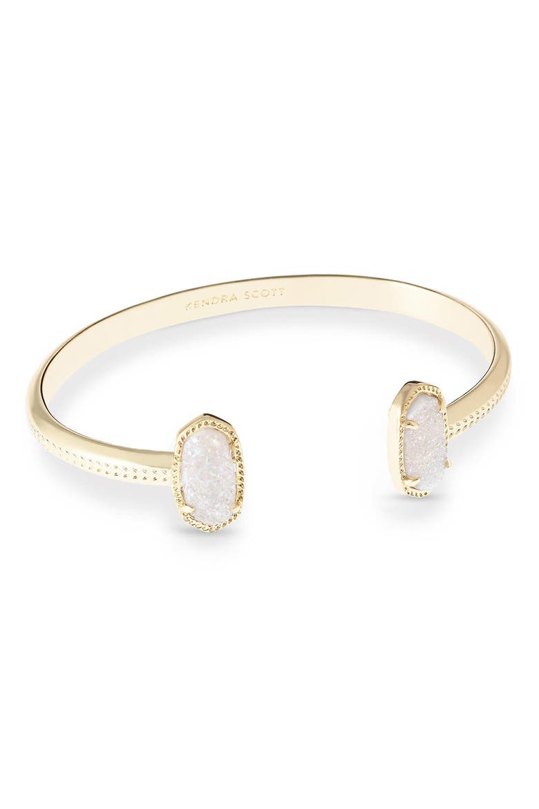 Elton Station Cuff Bracelet, Main, color, IRIDESCENT DRUSY/ GOLD
