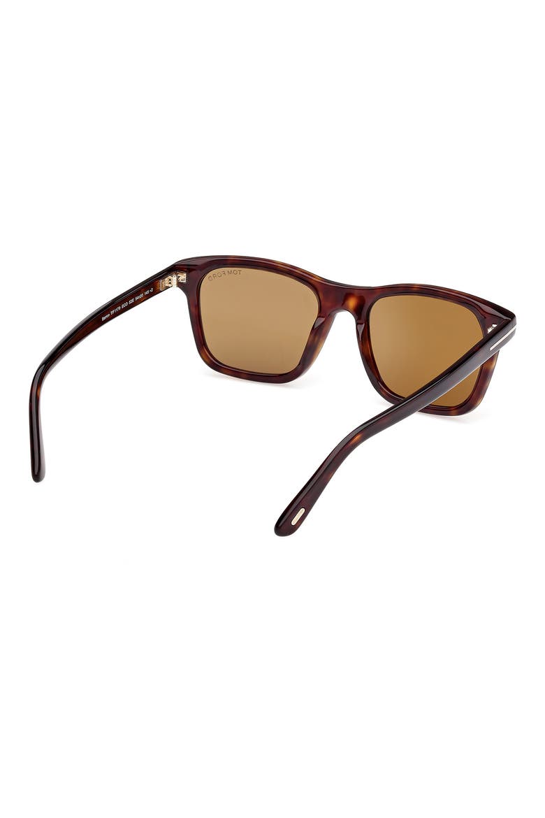 Barron 54mm Square Sunglasses, Alternate, color, HAVANA ECO / T LOGO / BROWN