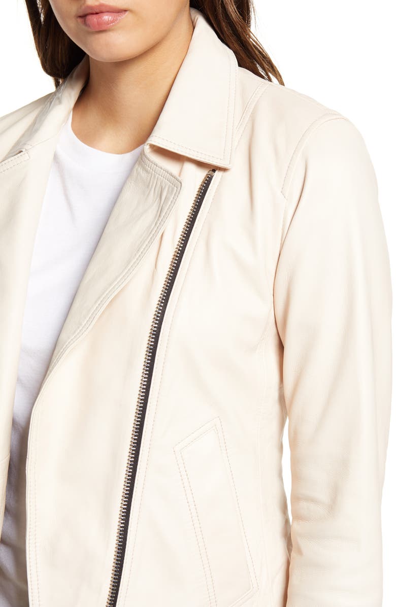 AllSaints Vela Leather Biker Jacket, Alternate, color, 